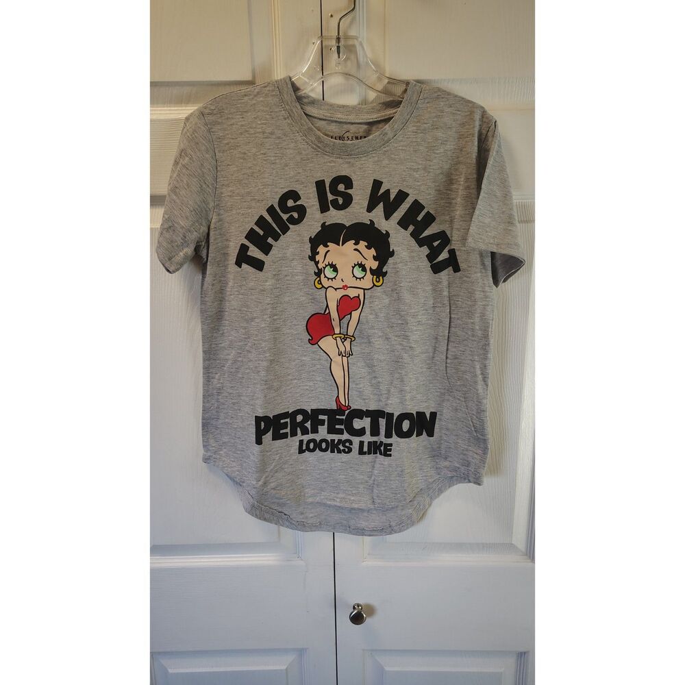 Fleischer Studios Betty Boop This Is What Perfection Looks Like Gray Medium